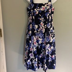 Navy blue and floral Ralph Lauren size 6 dress